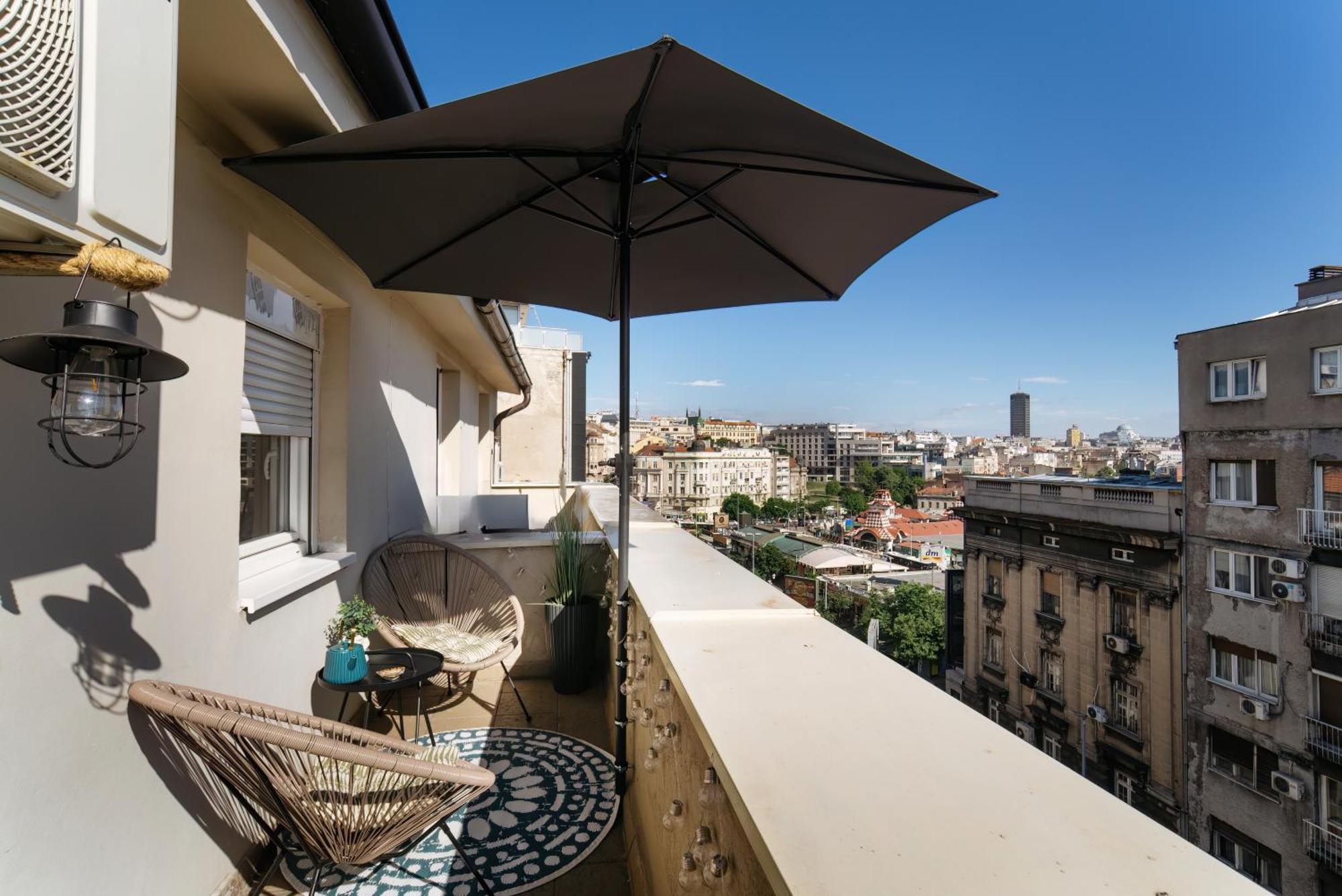 Roof Shelter City View Old Town Renovated Belgrade Exterior photo